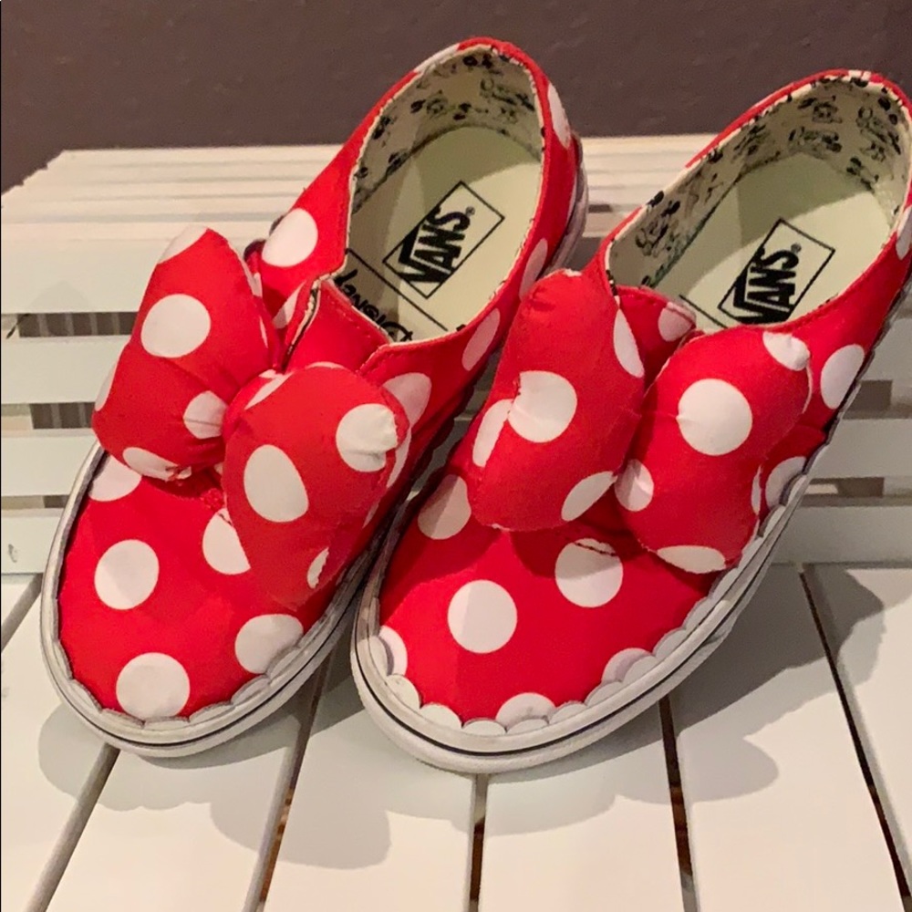 VANS - Girls Disney Minnie Mouse Slip ons